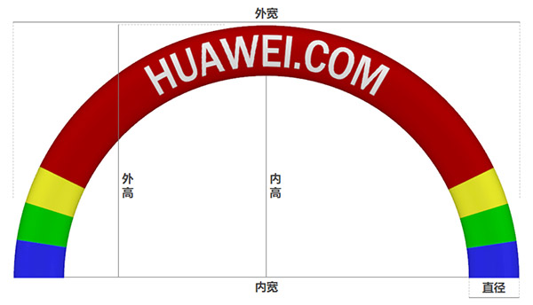 充气拱门尺寸说明